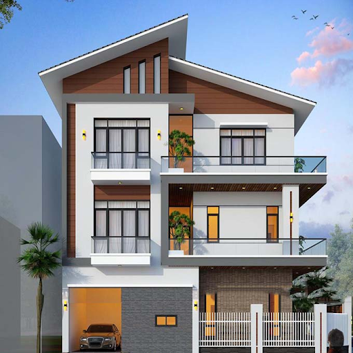 15+ Mẫu nhà mái lệch 3 tầng đẹp hiện đại