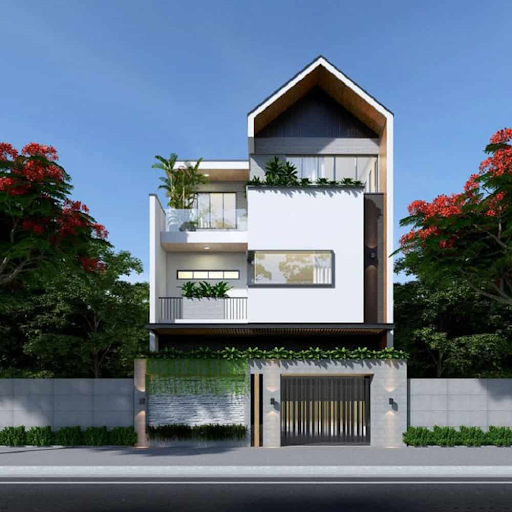 15+ Mẫu nhà mái lệch 3 tầng đẹp hiện đại