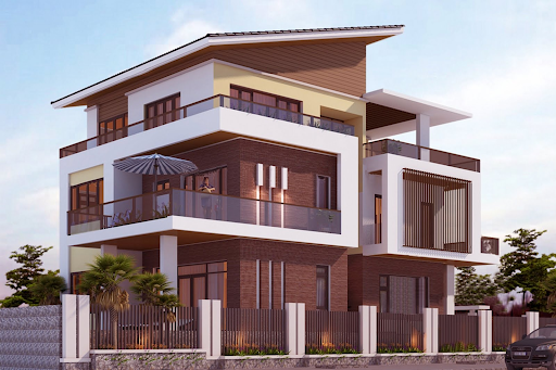 15+ Mẫu nhà mái lệch 3 tầng đẹp hiện đại