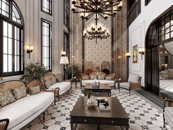 Nguyên tắc thiết kế phòng khách Indochine sang trọng